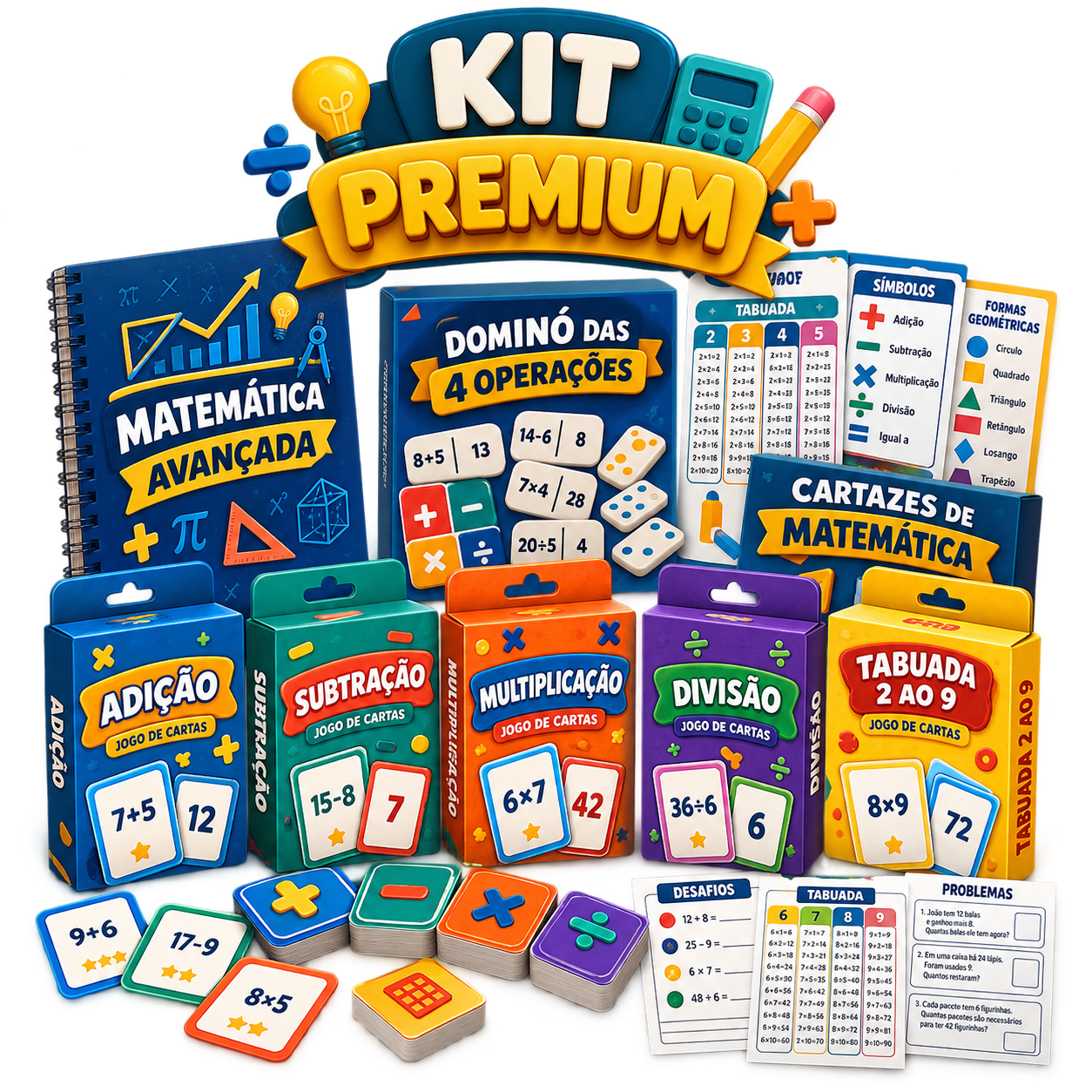 Mockup do Kit Uno Matemático Premium
